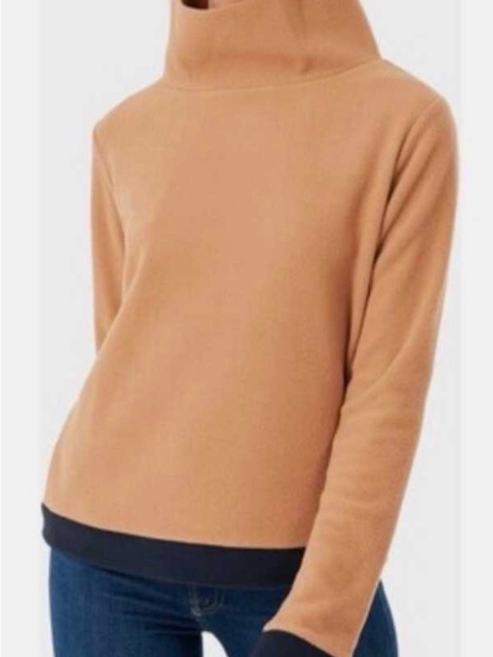 Dudley Stephens Park Slope
Turtleneck Pullover Sherpa Fleece
Colorblock Camel